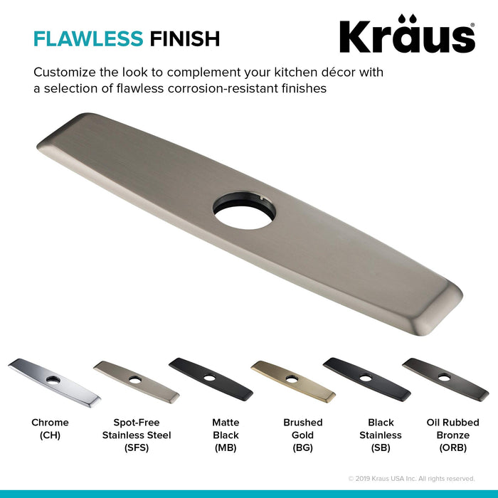 Kraus DP02SFS Deck Plate, Kitchen Faucet, Spot Free Stainless Steel