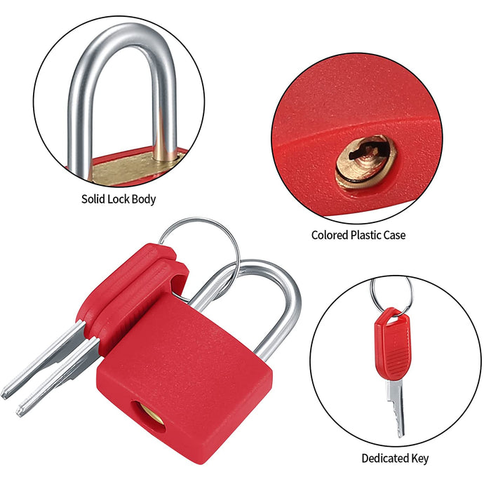 Suitcase Locks With Keys, Colored Suitcase Padlock Metal Small