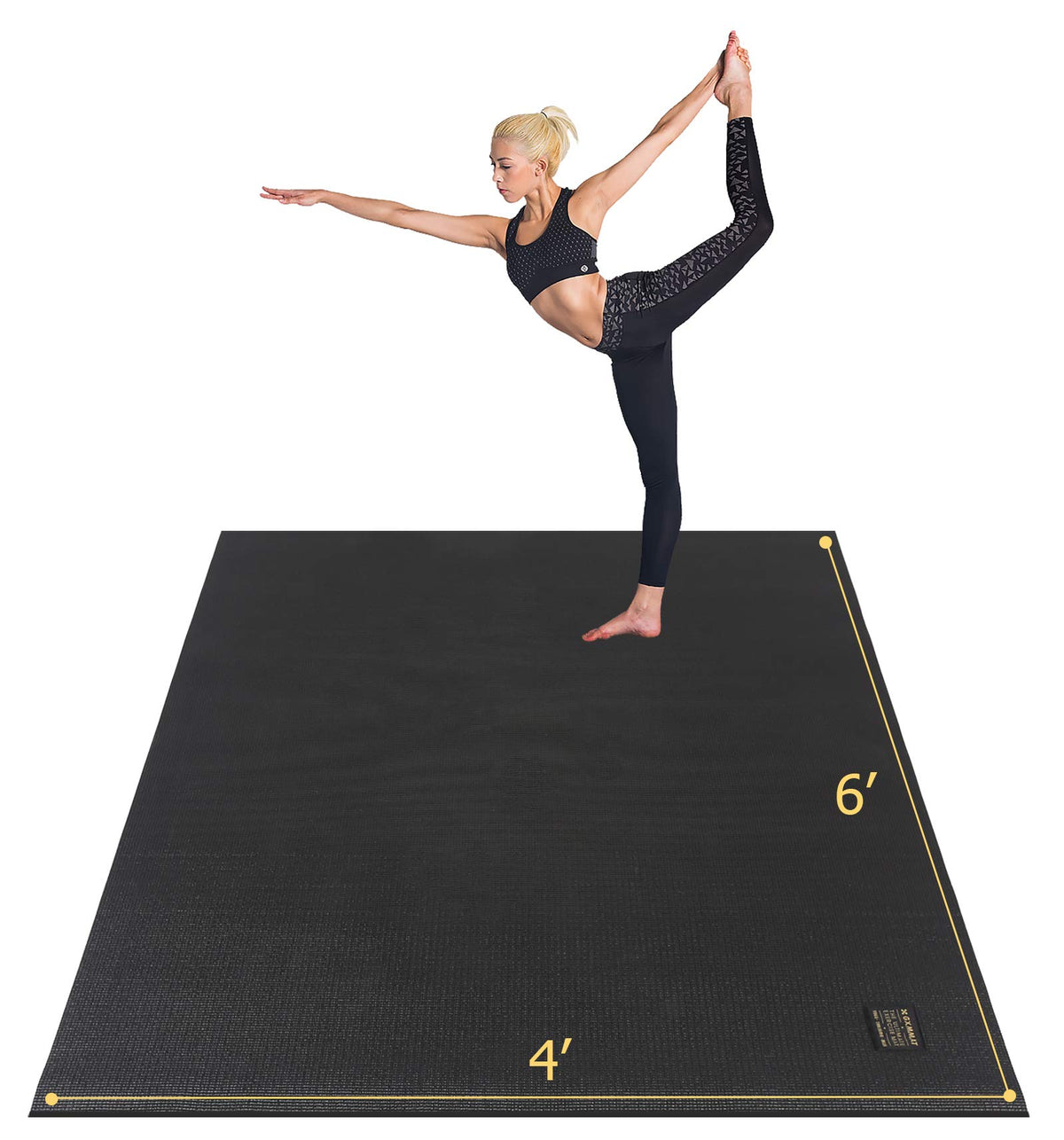 Premium Large Yoga Mat 72X 48X 9Mm, Feel Free to Move, Non-Slip