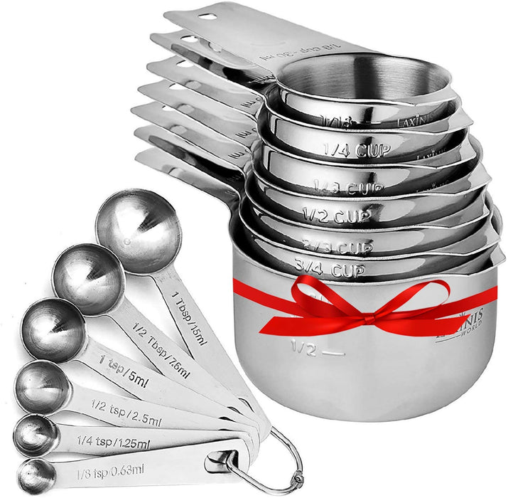 12Pcs Stainless Steel Measuring Cups And Spoons Set High Quality