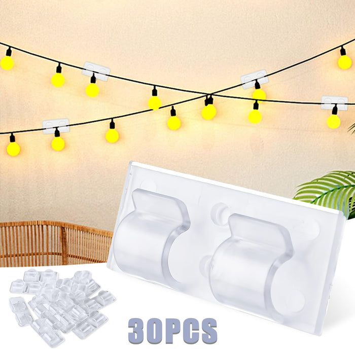 Hooks For Outdoor String Lights, 30Pcs Outdoor Light Clips