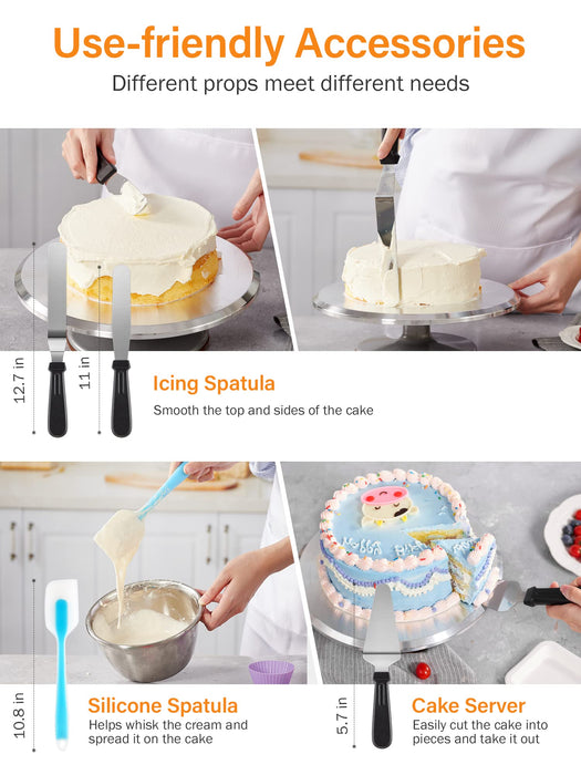 Cupcake Decorating Supplies Aluminium Alloy Revolving Cake Stand