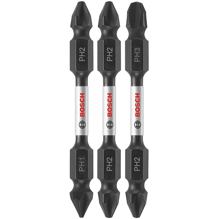 BOSCH ITDEPHV2503 3 Pc. Impact Tough 2.5 In. Phillips Double-Ended Bit Set