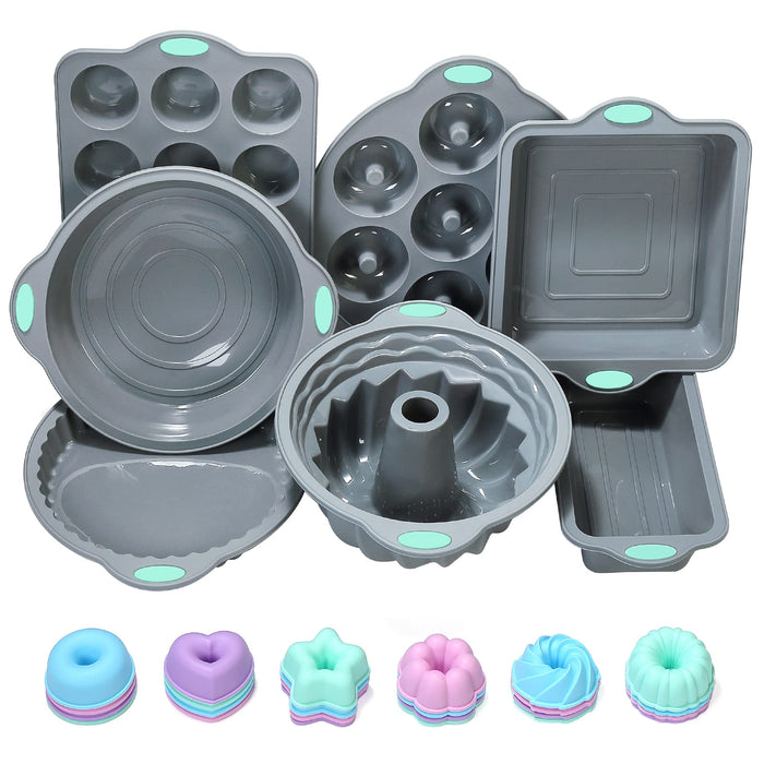 51PCS Silicone Bakeware Set Silicone Cake Molds Set For Baking, Including  Baking Pan, Cake Mold, Cake Pan, Toast Mold, Muffin Pan, Donut Pan, And