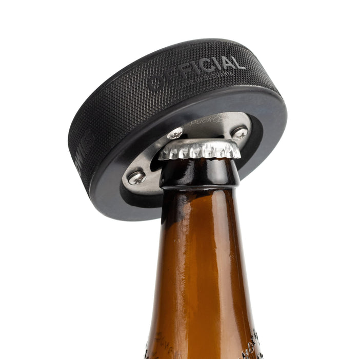 Hockey Puck Bottle Opener | Made from Real Puck | Great Ice Hockey s for Hockey Coach s | Beer Opener Coaster and s for Hockey
