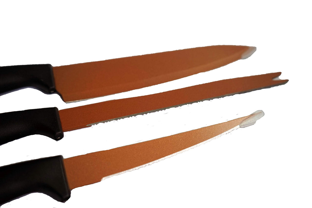 PrimeTrendz 3 Piece Copper Knife Set — CHIMIYA
