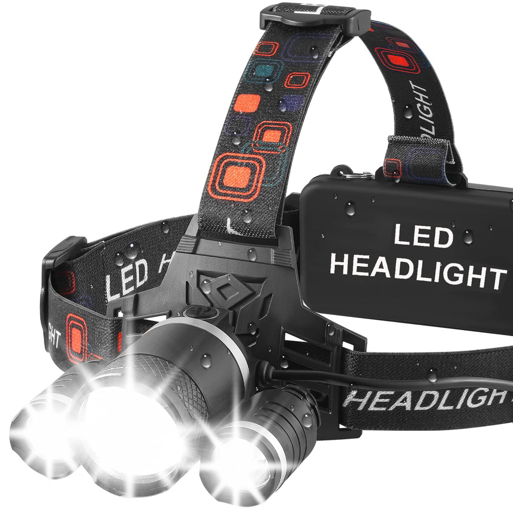 Headlamp Rechargeable, Zoomable Headlights with 6000 High Lumen Super —  CHIMIYA