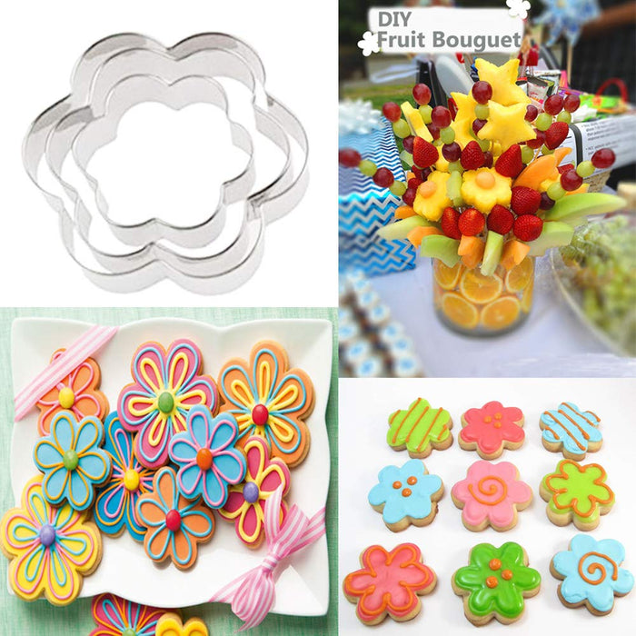 Mini Metal Cookie Cutters Set - 24 Pcs Clay Cutters / Mini Fruit Vegetable  Cutters / Star Heart Round Flower Square Mini Cutters