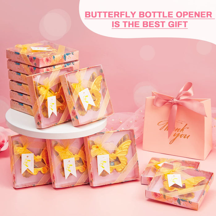 36 Packs Butterfly Bottle Opener Favors Bottle Opener Party Favors with Packaging Box for Wedding Bridal Shower Baby Shower