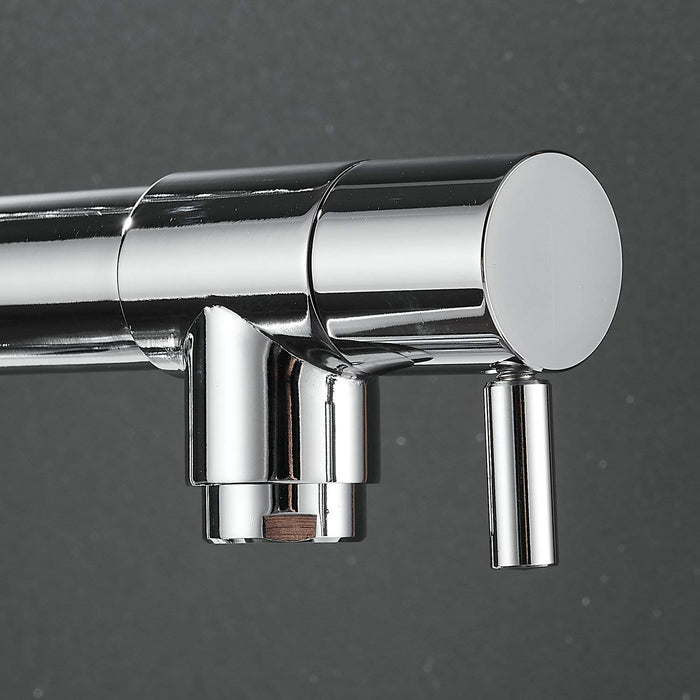Kitchen Faucet Commercial Pull Down Sprayer Kitchen Bar Sink Faucet Polished Chrome Finish (Deck Plate Included)