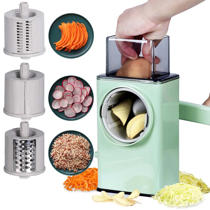 Potato Slicer Upgraded Hand Crank Vegetable Cutter Rotary Cheese