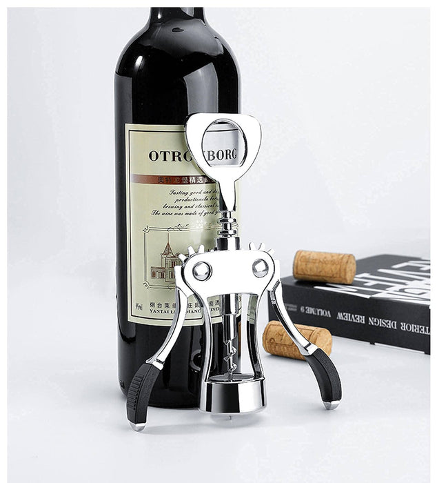 Wing-shaped Corkscrew, Multifunctional Wine And Beer Corkscrew, Suitable For All Cork And Beer Cap Bottle Wine Corkscrews.