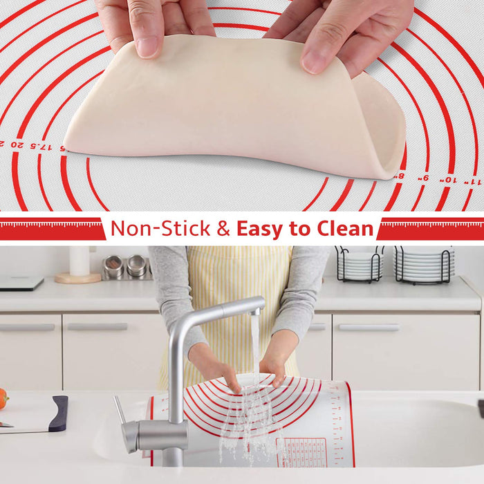 Non-stick pastry mat with measures, 24 x 16