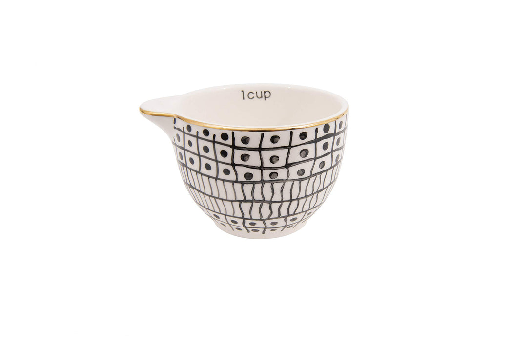 Creative Co-Op Stoneware Measuring Cups - White