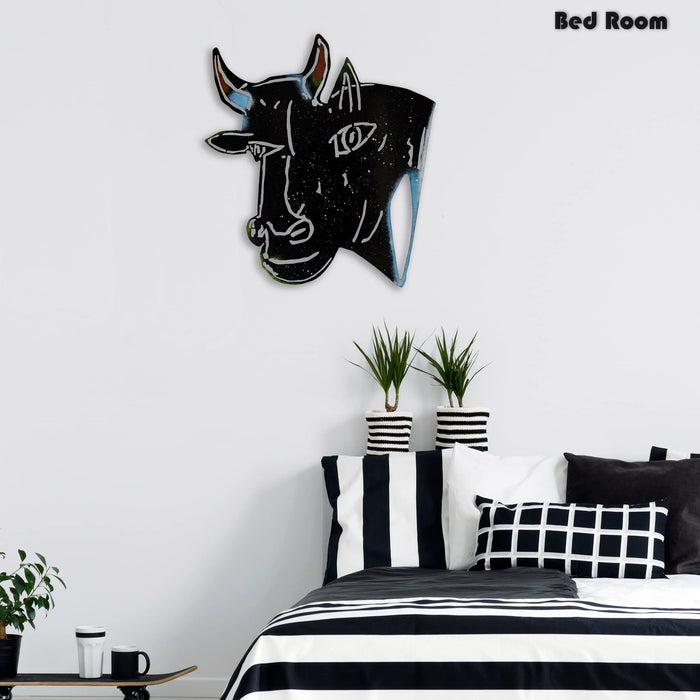 TOPIbstract Wall Art Picasso Bull's Head Metal Wall Art (23.6 Inch x 22 Inch)