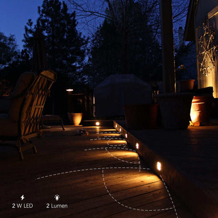 Malibu Low Voltage 2W LED Deck Lights Kit 8PK 12V Outdoor Landscape St —  CHIMIYA