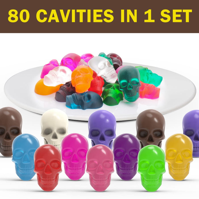 1pc Gummy Skull Candy Molds Silicone Mini Skull Molds 3D Gummie
