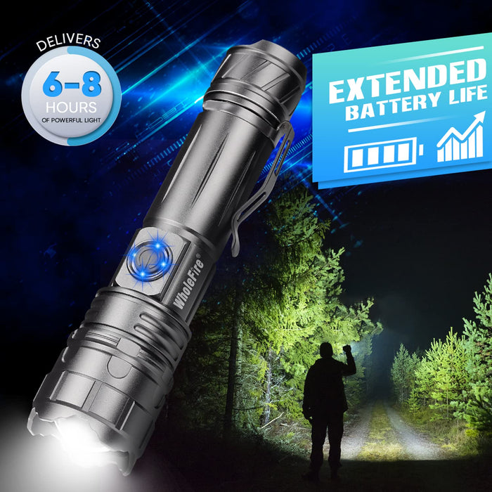 WholeFire LED Torch 100000 Lumens High Power Super Bright Powerful