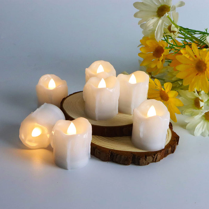 VicFlora Battery Operated Tea Lights Candles with Timer, Realistic and —  CHIMIYA