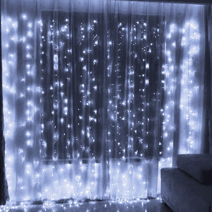 Funpeny Window Curtain String Lights, 300 Led 8 Lighting Modes