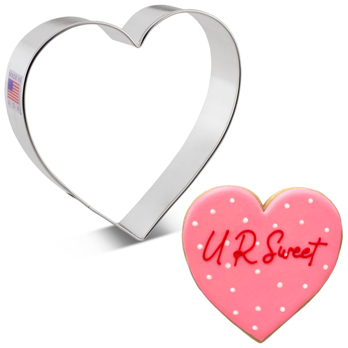 Heart Premium Valentine Cookie Cutter, 4" Made in USA by Ann Clark