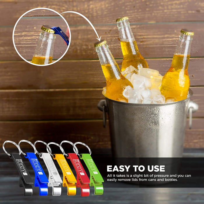 Keychain Bottle Opener - Bartenders bottle opener - Best Aluminum Bottle/Can Opener - Compact, Versatile & Durable - Vibrant Color