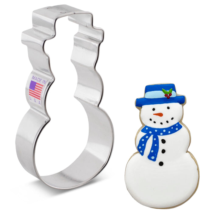 Ann Clark Cookie Cutters Snowman with Hat Cookie Cutter, 4"