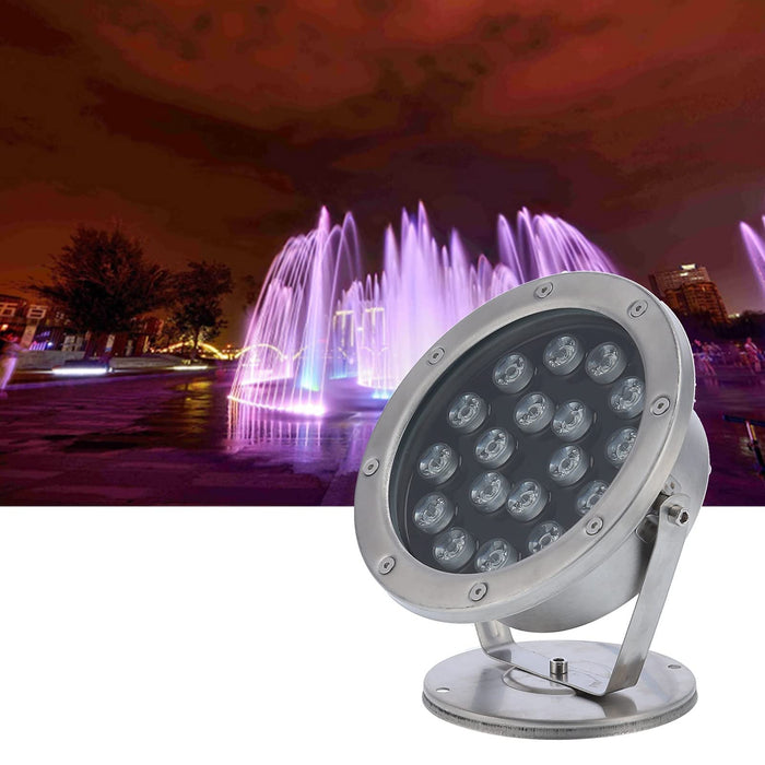 LED Outdoor Landscape Lamp, 18W Underwater LED Light, Garden Waterproof Adjustable Angle Projector Light, IP68 Waterproof Pond Light, Outdoor Fountain Lights (Color : Warm White, Size : 18w(12v))