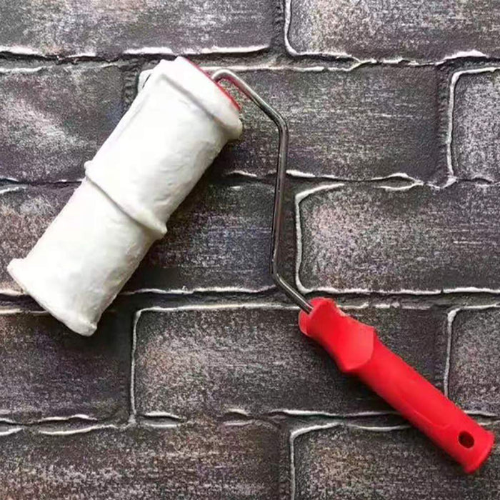 10'' Patterned Paint Roller for Wall Decoration Classic Brick Embossing  Texture Rubber Roller Decorative Household DIY Paint Art Tool for Wall