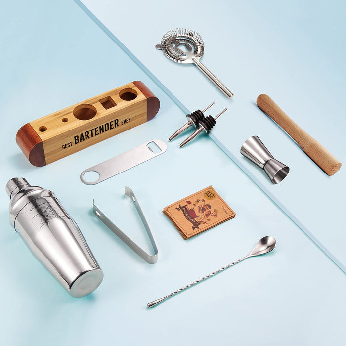 𝗚𝗶𝗳𝘁𝘀 𝗳𝗼𝗿 𝗗𝗮𝗱, Cocktail Shaker Personalized Birthday s for Dad Inspirational Bartenders Kit Man Box Retirement