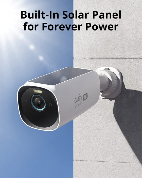 eufy security S330 eufyCam 3 2-Cam Kit, Security Camera Outdoor Wireless, 4K Camera with Solar Panel, Forever Power, Face Recognition AI, Expandable Local Storage up to 16TB, No Monthly Fee