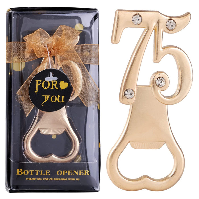 18 Pack 75th Birthday Bottle Opener for 75th Birthday Party Favors 75th Wedding Anniversaries Souvenirs Favors s Table Decoration
