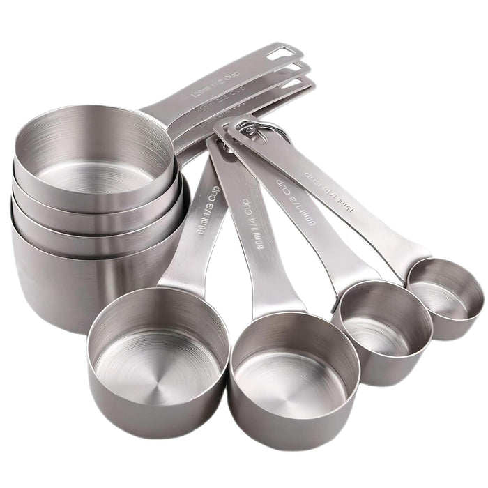 Stainless Steel Measuring Cup and Spoon Set, US and Metric Measurements (11  Sizes)