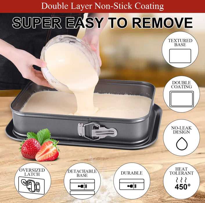 Springform Pan with Lid- 10” Nonstick Baking Cheesecake Pan with