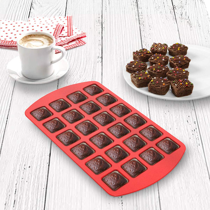  SILIVO Silicone Brownie Pan with Dividers(2 Pack) -  12+24-Cavity Brownie Baking Pan, Non-Stick Silicone Molds for Brownie  Bites, Keto Fat Bombs, Fudges and Chocolates: Home & Kitchen