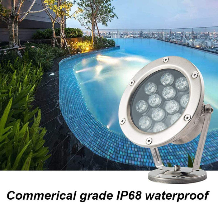 GUODDM 2 Pack Spotlight Led Beam Light Outdoor Waterproof Long Range Spotlight Led Beam Light Outdoor Waterproof Long-Range Beam Light Projection Light (Color : Warm White, Size : 36w(12V))