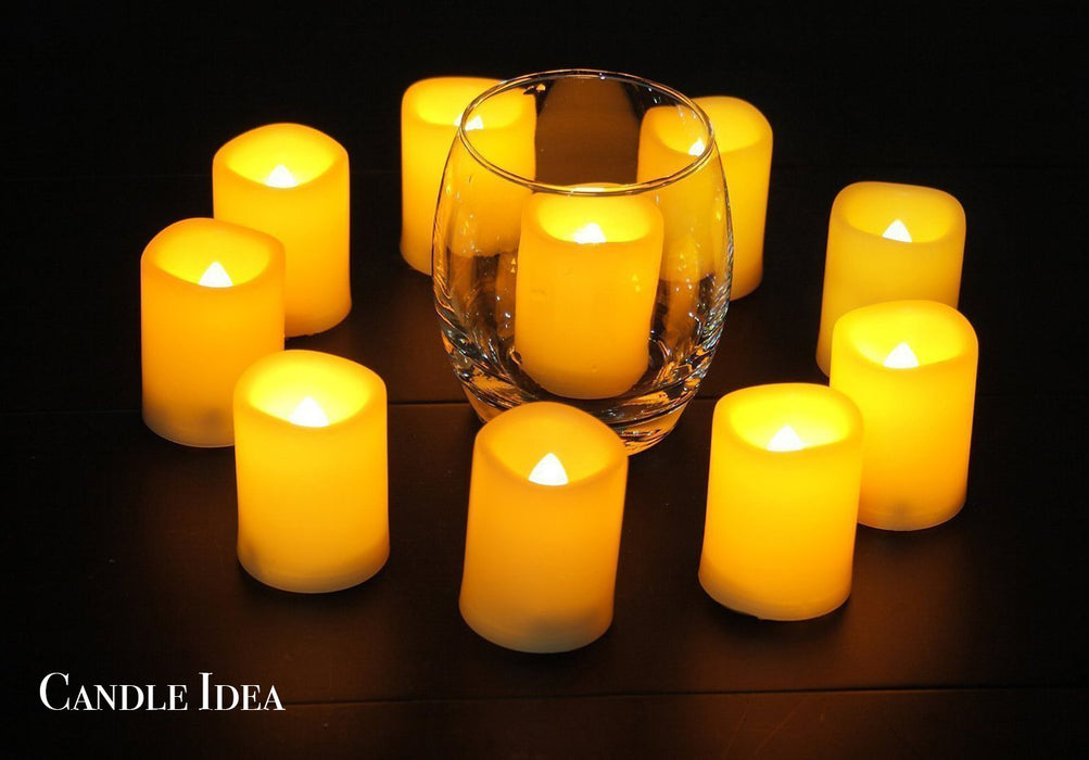 Battery Operated Flameless LED Tealight Candles Long Lasting Flickerin —  CHIMIYA