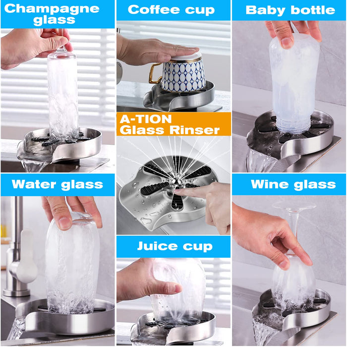 Washer Bar Glass Rinser Automatic Cup Kitchen Tools & Gadgets
