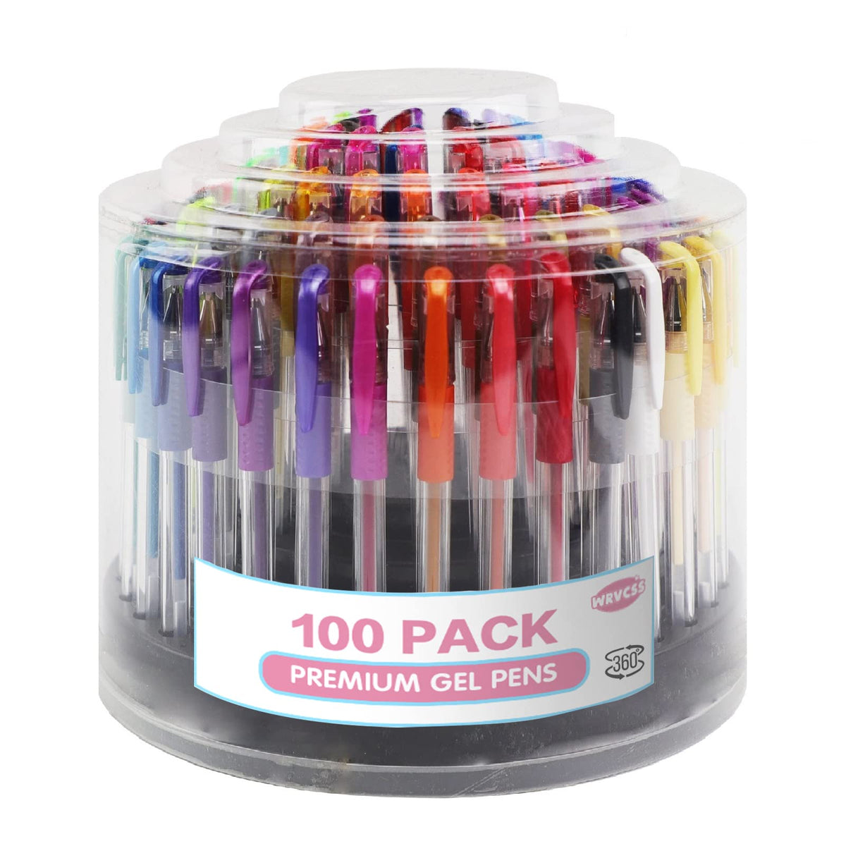 240 Colors Gel Pens Set, 40% More Ink Neon Glitter Coloring Pens