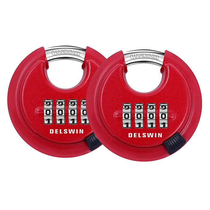 DELSWIN Combination Padlock Gym Locker Lock - 4 Digit Combination