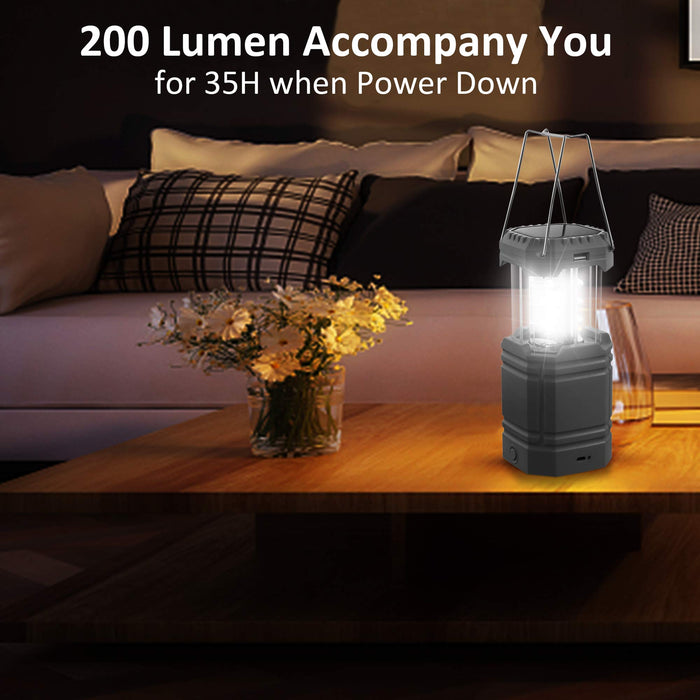 3000 Large Capacity Hand Crank Solar Camping Lantern, Portable Ultra B —  CHIMIYA