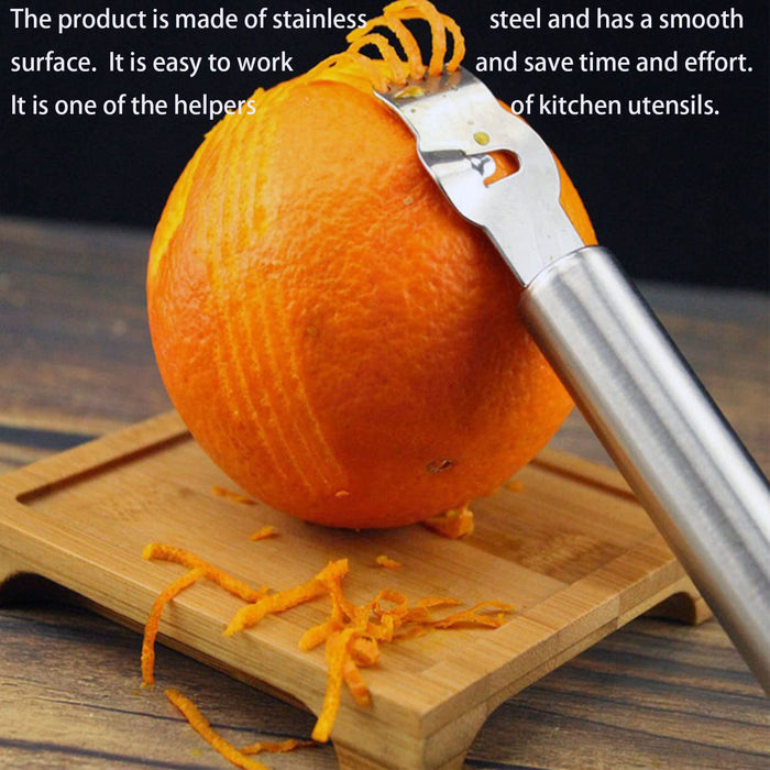 Lemon Peeler Stainless Steel Fruit Peel Grater Suitable for Oranges, Grapefruit, Safe and Energy Saving Hands