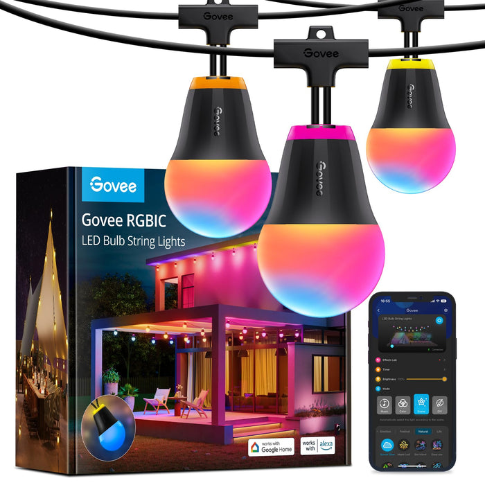 Govee RGBIC Permanent Outdoor Lights (50') Waterproof RGBIC light