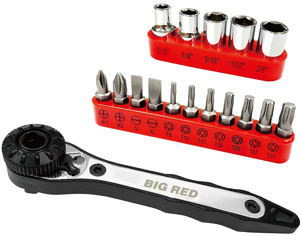 Buy NEIKO 03044A 1/4-Inch Drive Mini Ratchet Screwdriver Set, 8 Pc, Cr-V  Steel, Tight Reach, 90 Degree Screwdriver, Low Profile, Close Quarter,  Right Angle Offset, Short Phillips, Slotted, Torx Star Online at