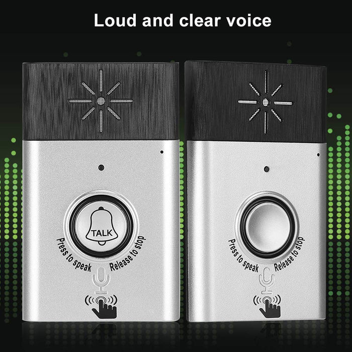 Wireless Intercom Doorbells Two Way Portable Walkie Talkie Operating at Over 600 feet for Home and Offfice Include 1 Receiver Talk Home Doorbell Intercom Kit. Silver