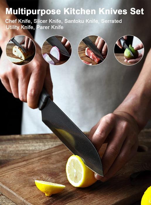  Bravedge 5 PCS Kitchen Knife Set, Kitchen Knives