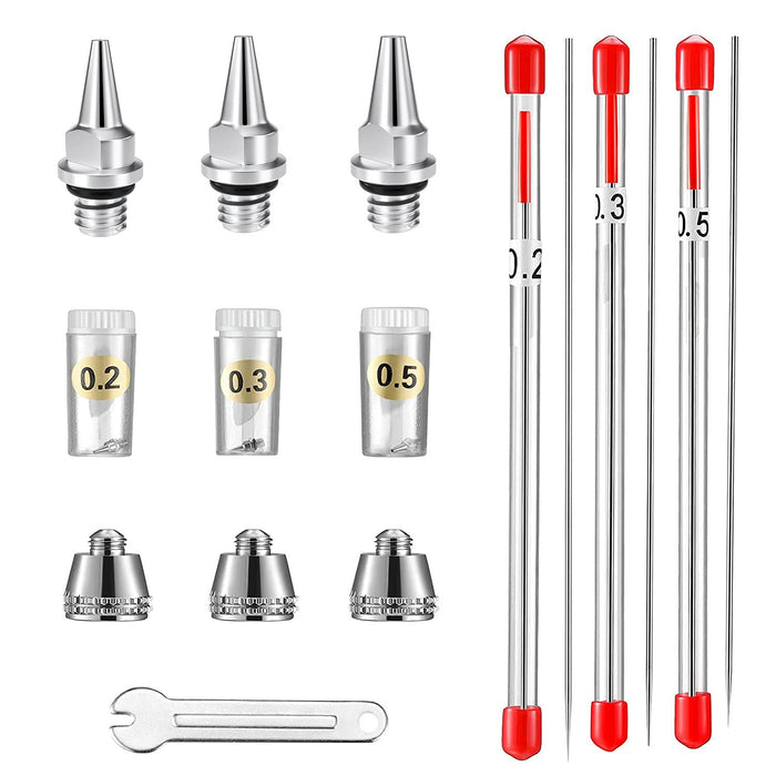 0.3mm Airbrush Nozzle And Needle Replacement for Airbrushes Spray Model  Spraying Paint Maintenance Tool Accessories 