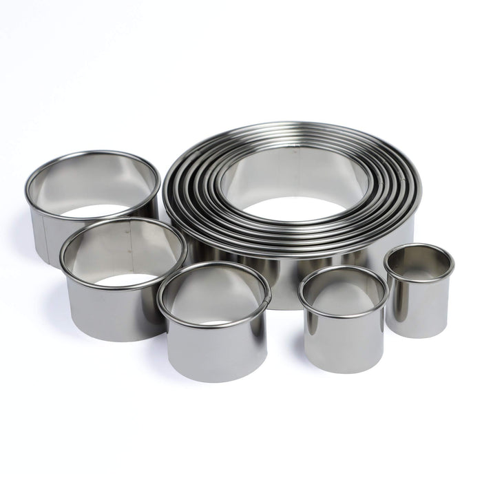 RIHAI Stainless Steel Round Cookie Cutter Set, 12 Circular Biscuit Cut —  CHIMIYA