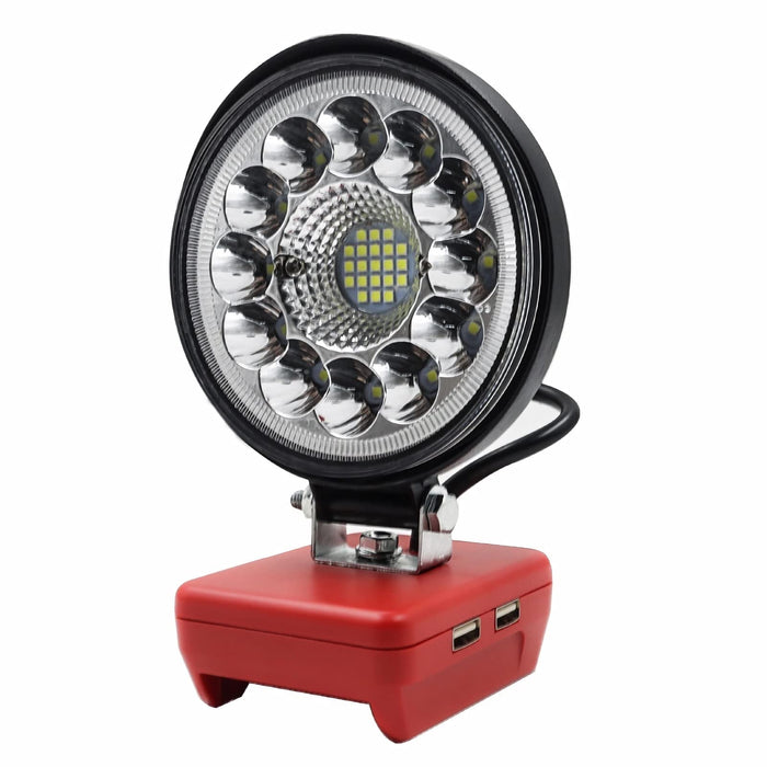LED work light powered by Milwaukee 18V M18 lithium-ion battery