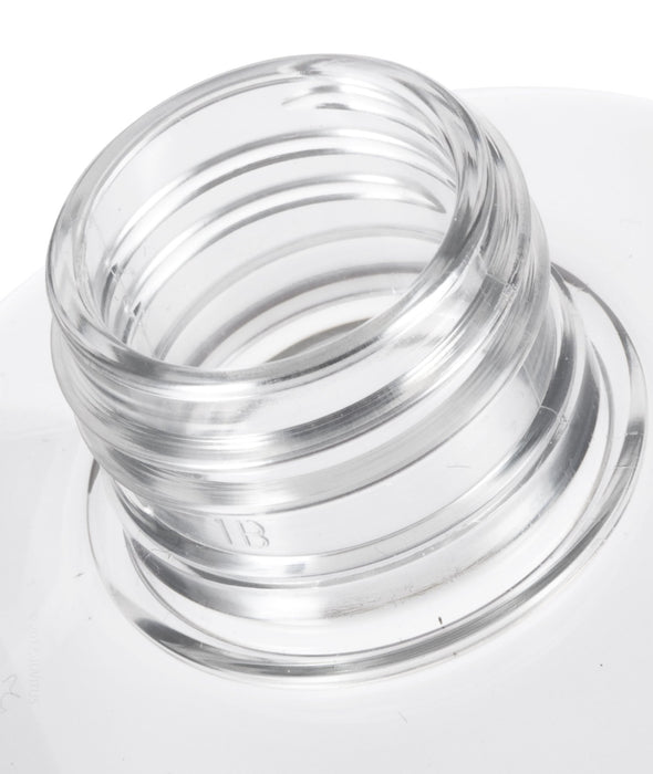16 oz Clear Plastic Pet Square Jar (BPA Free) with Clear Natural Flip Top Cap (12 Pack)